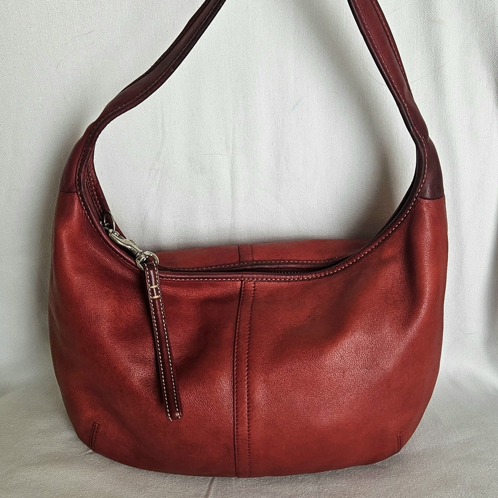 Vintage Coach Red Leather Ergo Hobo Bag